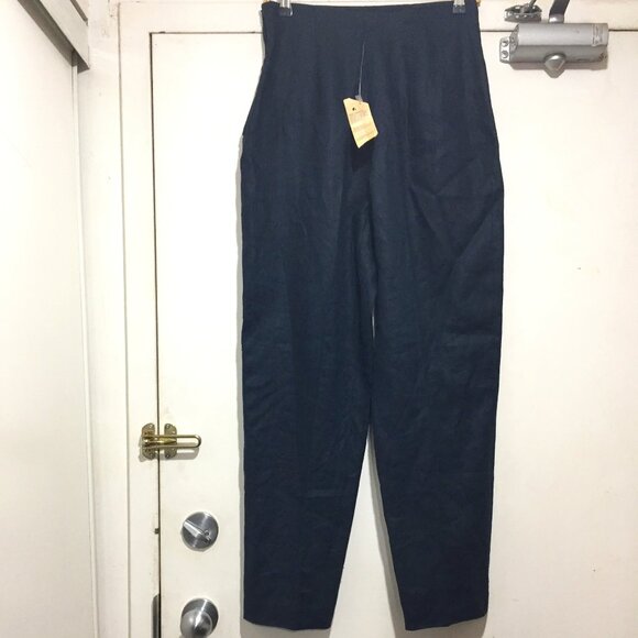 VINTAGE FINITY HIGH WAIST LINEN PANTS SIZE 10 - Picture 4 of 8